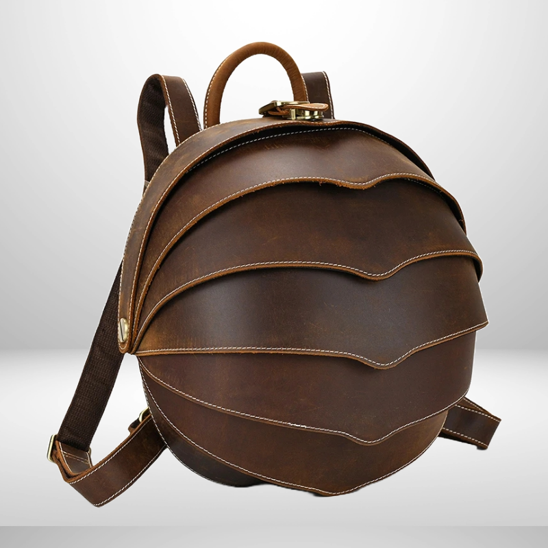 Beetle rugzak – leren tas – unieke vorm – voor dagelijks gebruik