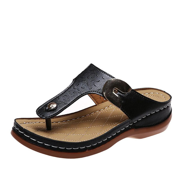 Dames slipper – kunstleer – open tenen – voor dagelijks gebruik
