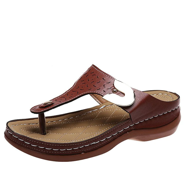 Dames slipper – kunstleer – open tenen – voor dagelijks gebruik