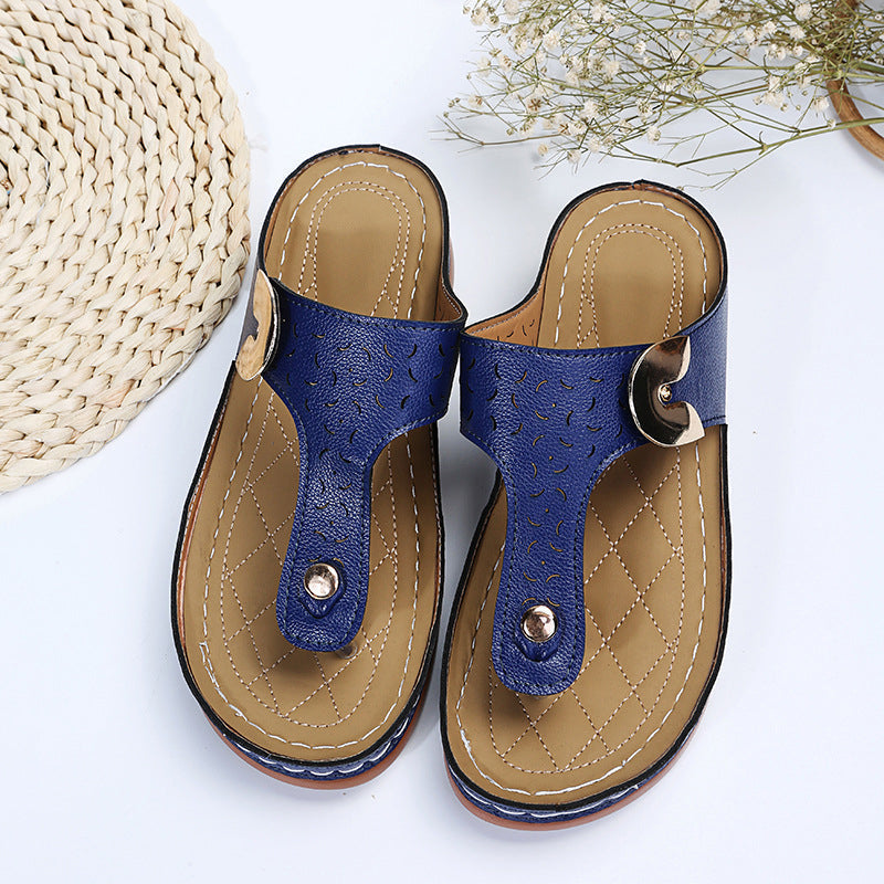 Dames slipper – kunstleer – open tenen – voor dagelijks gebruik