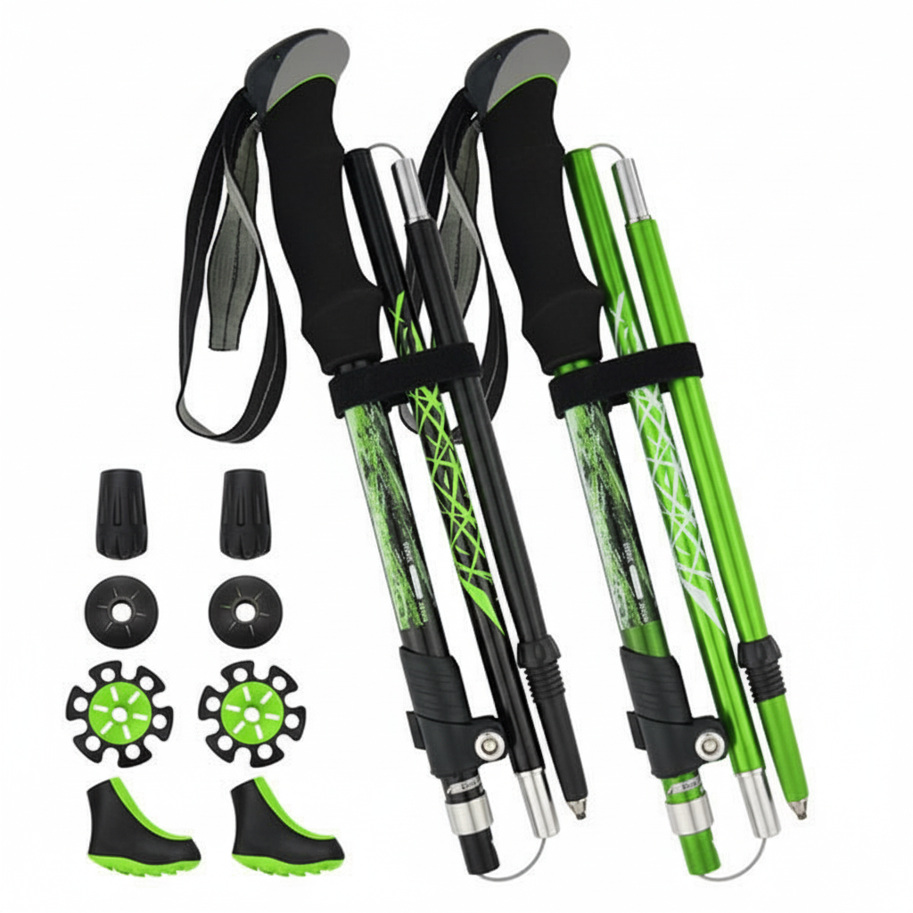 Wandelstokken – Verstelbaar – Met Antislip Grepen – Voor Wandelen en Trekking
