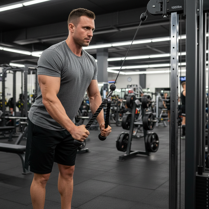 Triceps Touwgreep – Versterkt – Antislip Handvaten – Voor Triceps Machine