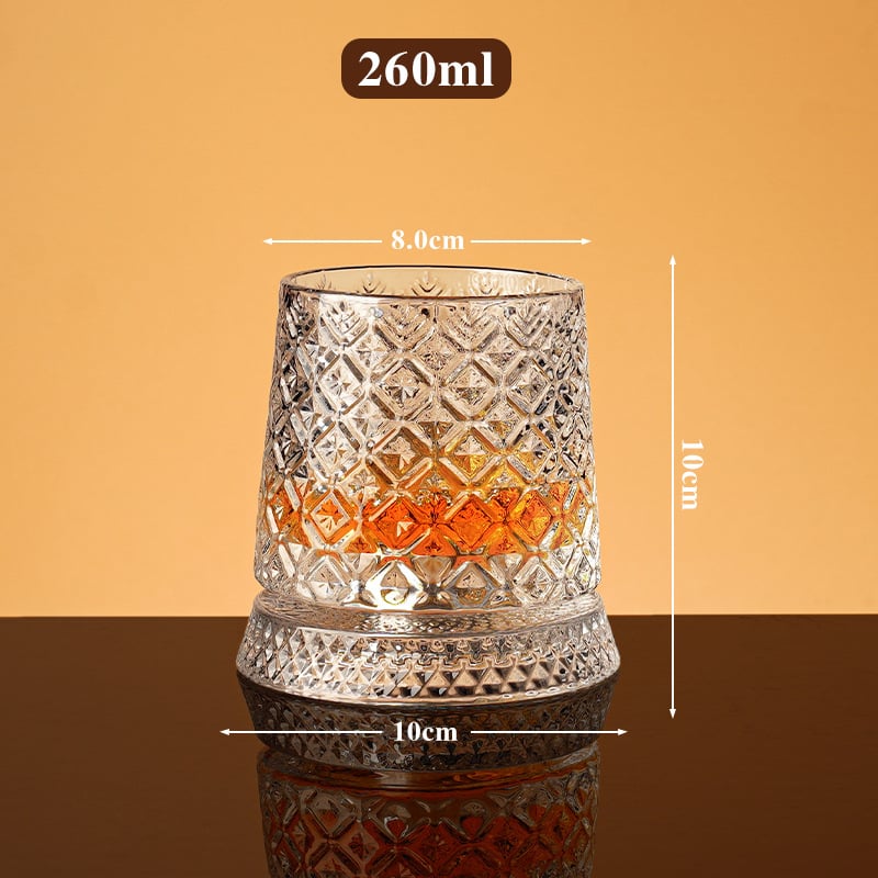 Glazen whiskeyglas – kristalhelder – met deksel voor bescherming