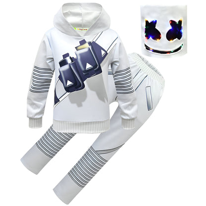 Halloween Kostuum – Hoodie & Broek Set – Verlicht Helm