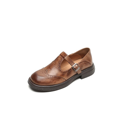 Dames Lederen Schoenen – Met Gesp – Comfortabel en Stijlvol