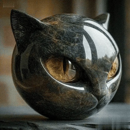 Kattenbeeld – Unieke vorm – Glanzend afwerking – Voor interieurdecoratie