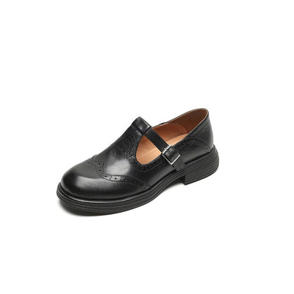 Dames Lederen Schoenen – Met Gesp – Comfortabel en Stijlvol