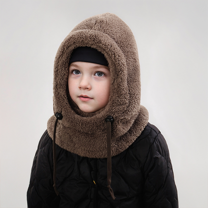 Kinder Sjaal en Hoed – Zacht Fleece – Bescherming tegen Koude – Met Koordverstelling