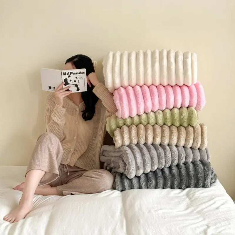 Zachte Plaid – Ribbels – Warm – Voor Comfort en Ontspanning
