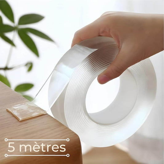 Dubbelzijdig tape – transparant – voor bevestigen en vastzetten – 2 rollen