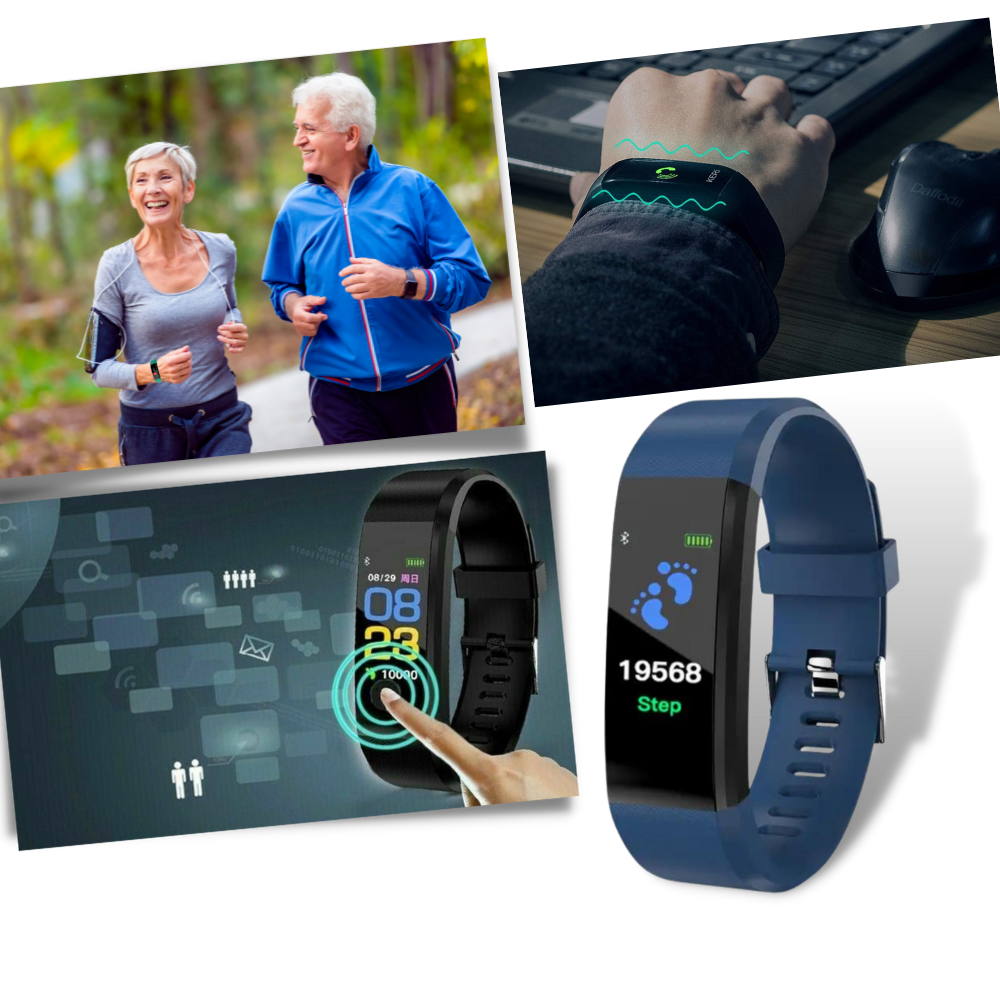 Senioren smartwatch – hartslagmeter – waterdicht ontwerp