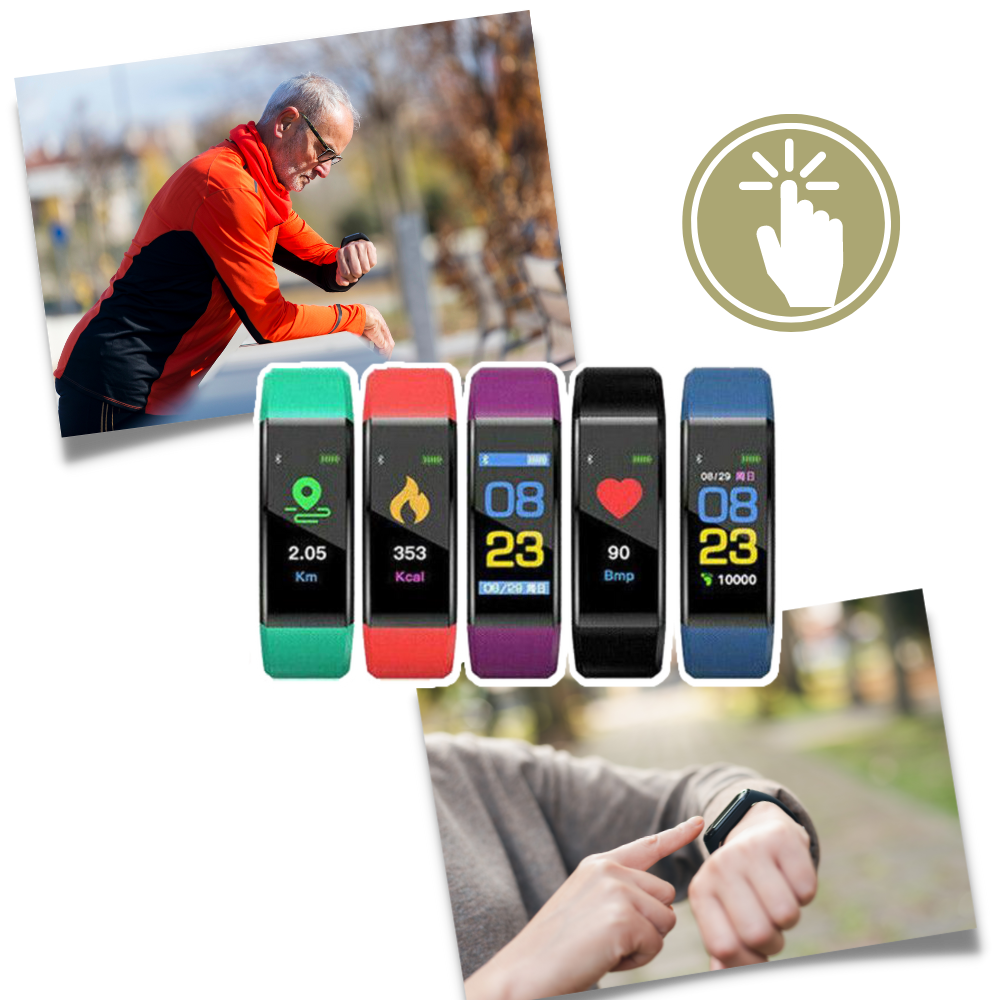 Senioren smartwatch – hartslagmeter – waterdicht ontwerp