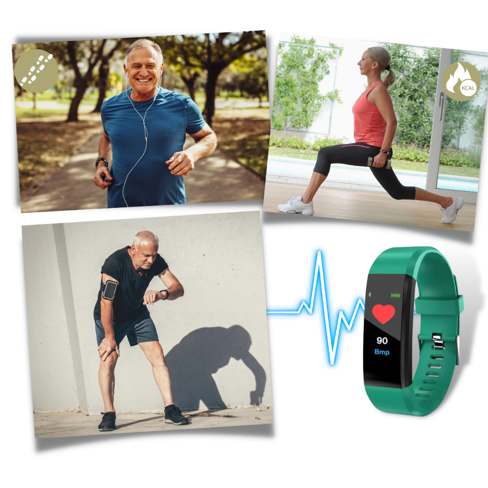 Senioren smartwatch – hartslagmeter – waterdicht ontwerp