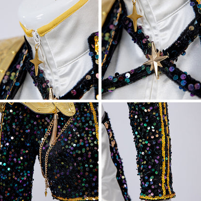 Glitter Halloween kostuum voor meisjes – zwart-gouden details – voor feest
