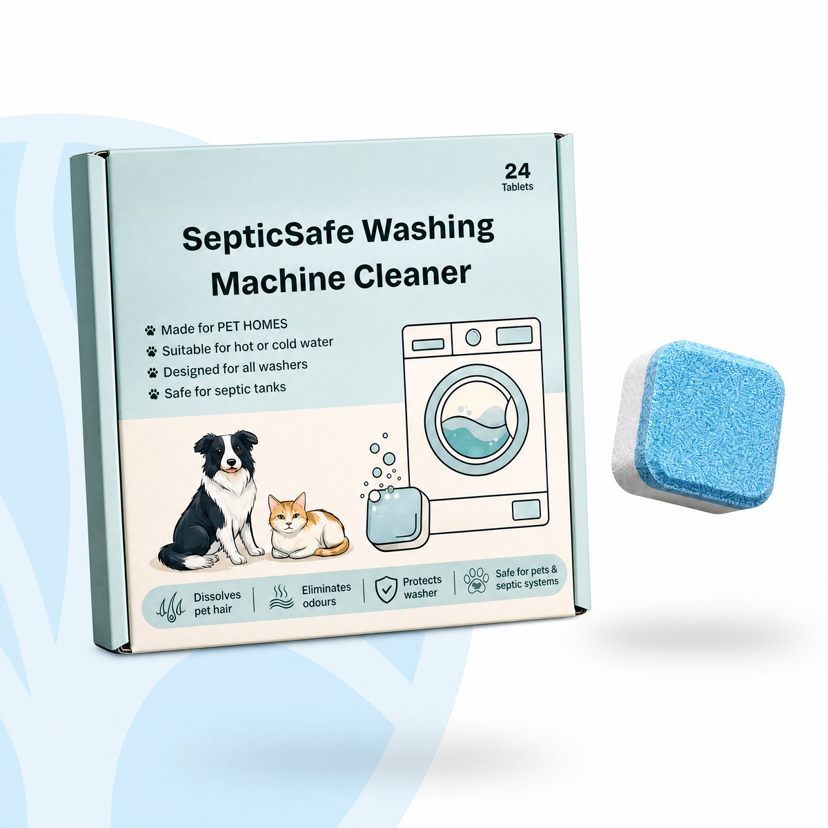 Fittershape Wasmachinereiniger – tegen huisdierhaar & geurtjes