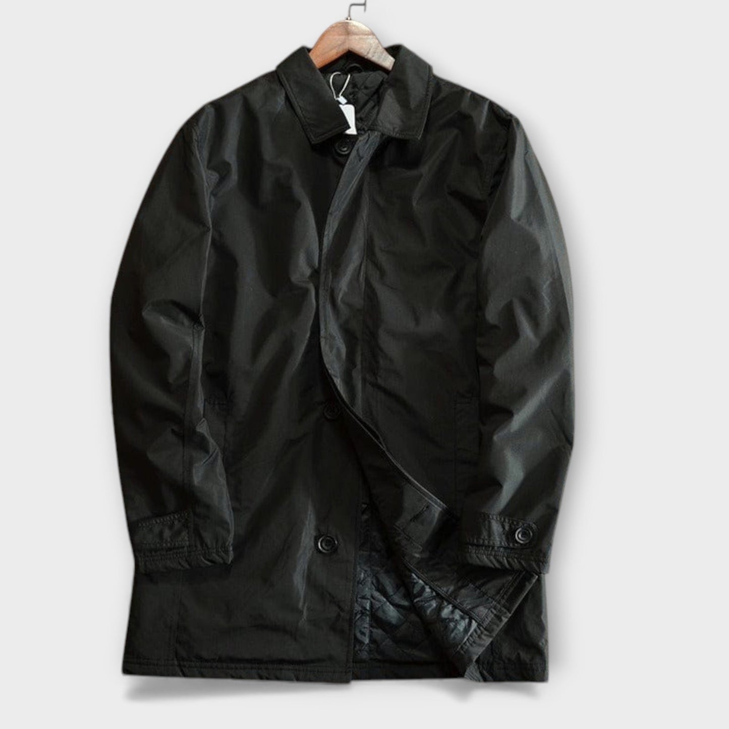 Waterdichte Trenchcoat – Met Rits en Knopen – Voor Mannen