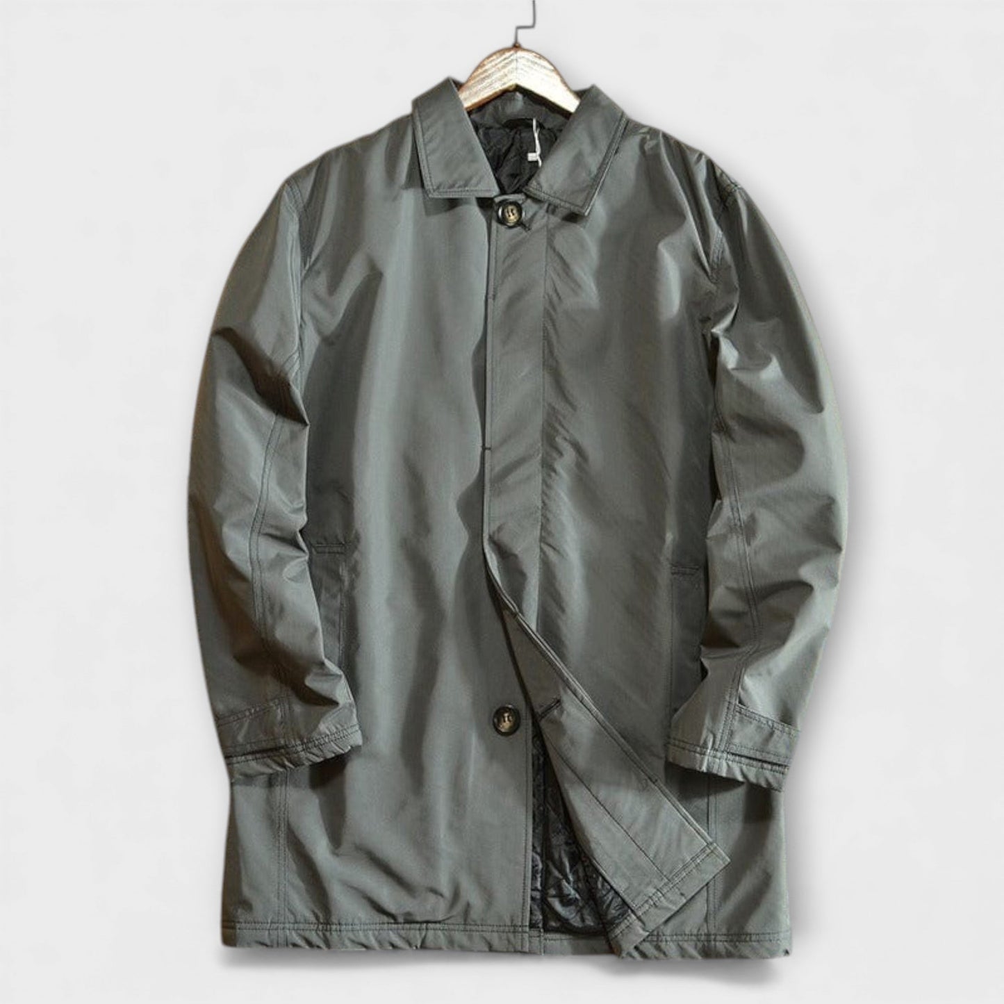 Waterdichte Trenchcoat – Met Rits en Knopen – Voor Mannen