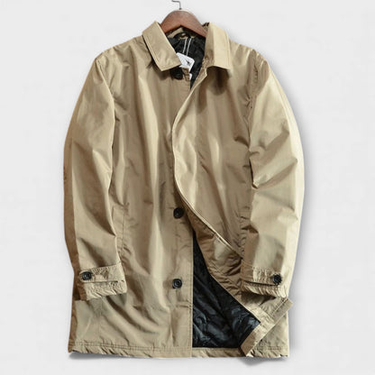 Waterdichte Trenchcoat – Met Rits en Knopen – Voor Mannen