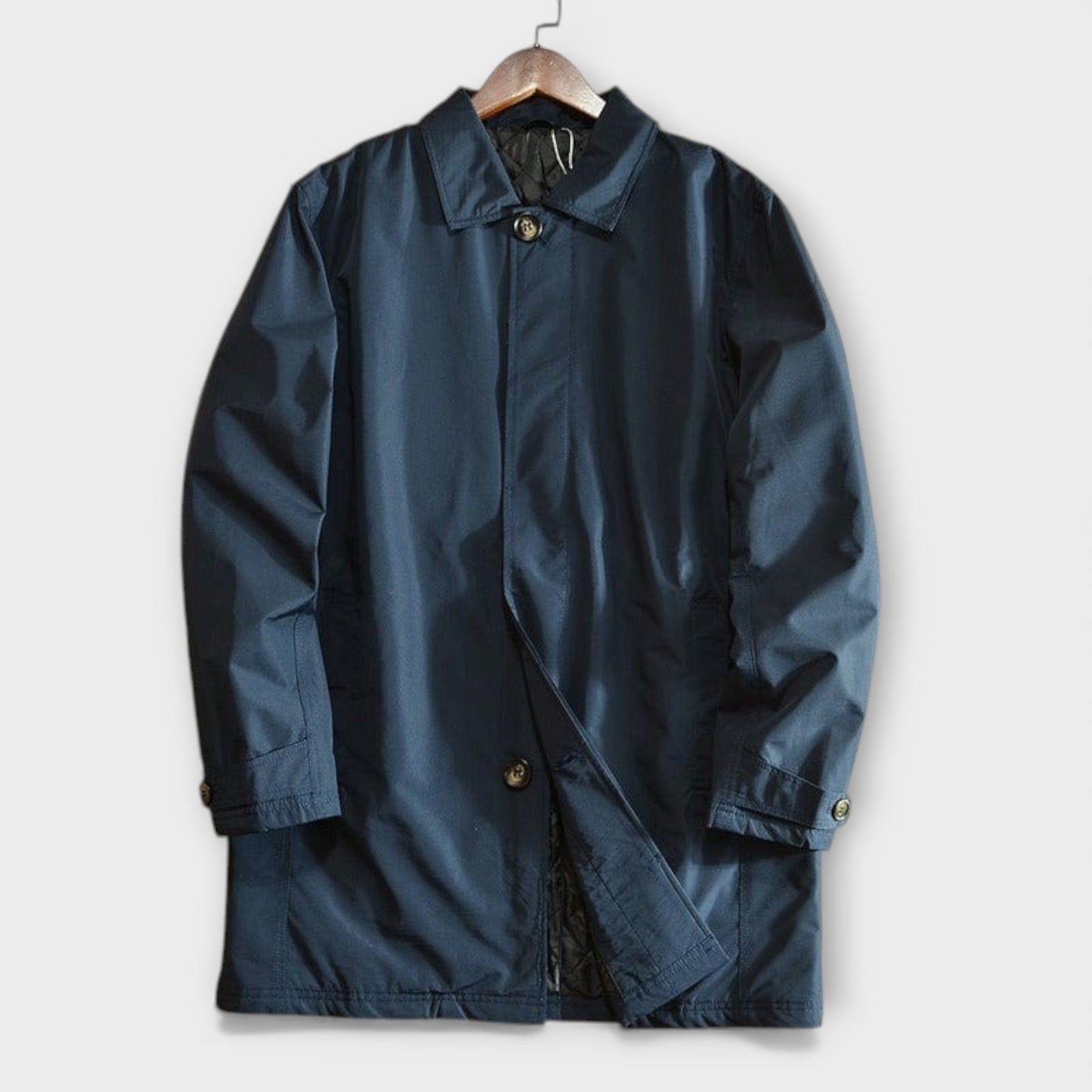 Waterdichte Trenchcoat – Met Rits en Knopen – Voor Mannen