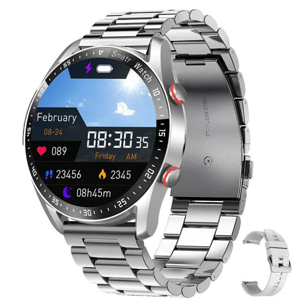 SwissMotion Smartwatch - Multifunctionele Horloge met Lange Batterijduur