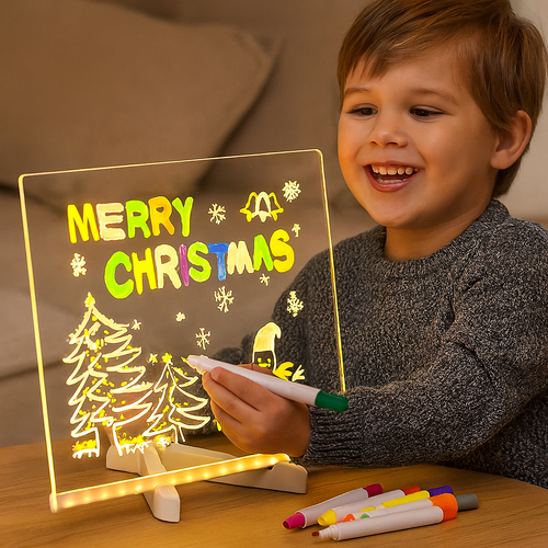 Kreatief LED Tekenbord – Verlicht Schrijfoppervlak – Geschikt voor Kinderen