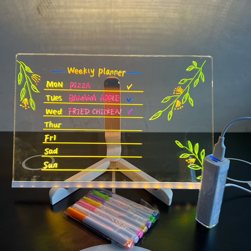 Kreatief LED Tekenbord – Verlicht Schrijfoppervlak – Geschikt voor Kinderen