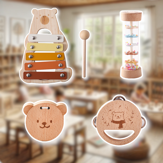 Houten Muziekspeelgoed – Xylofoon en Geluidmaker – Voor Kinderen