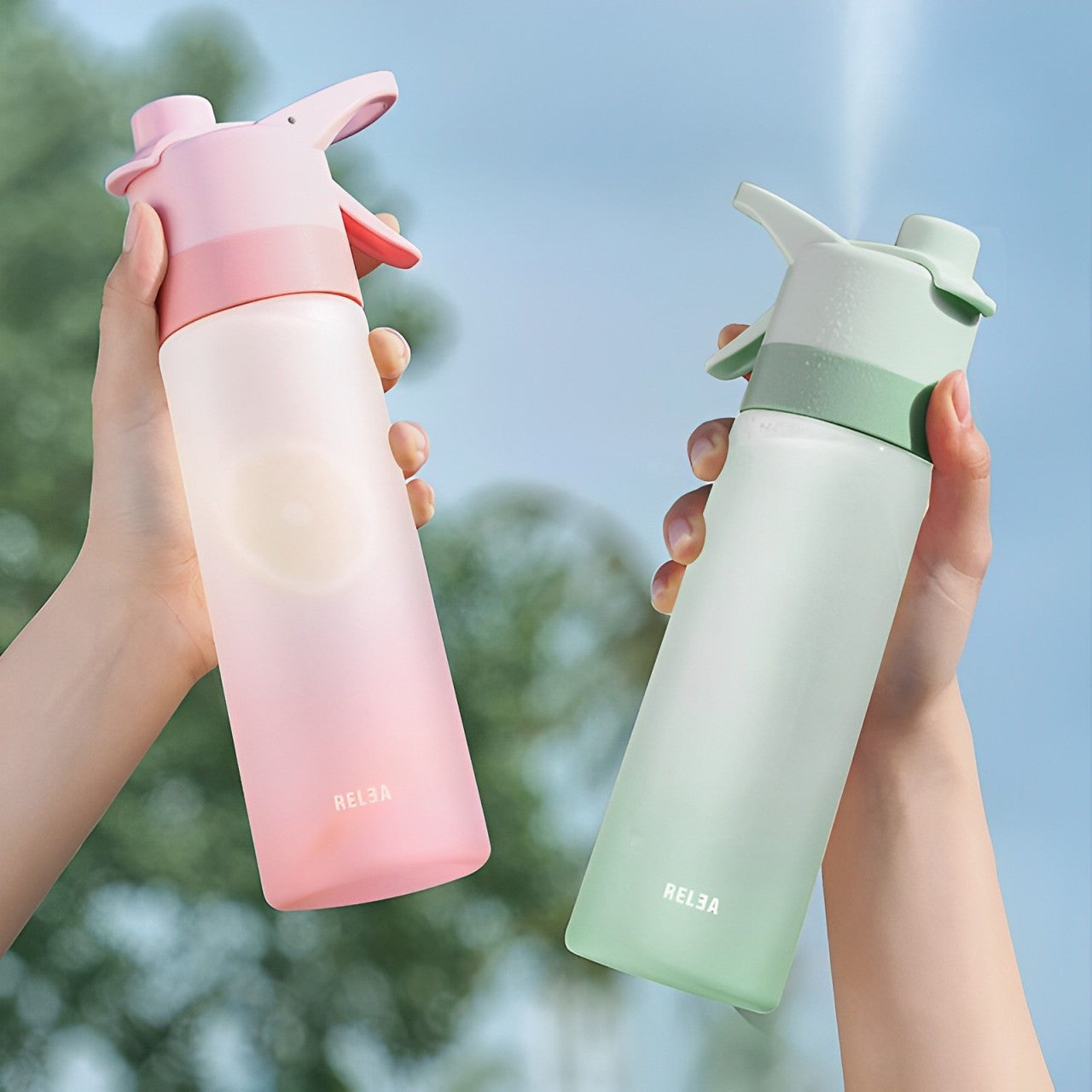 Sprayfles – waterflacon – met verstuiver – voor hydratatie onderweg