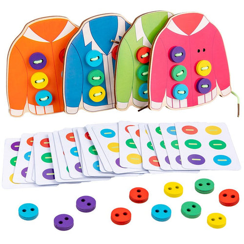 Educatief Speelgoed – Kleding met Knopen – Voor Kinderen – Met Kleurherkenning