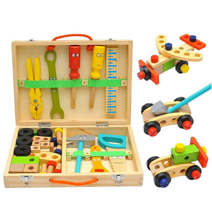 Houten Gereedschapskist – Educatief Bouwspeelgoed – Voor Kinderen