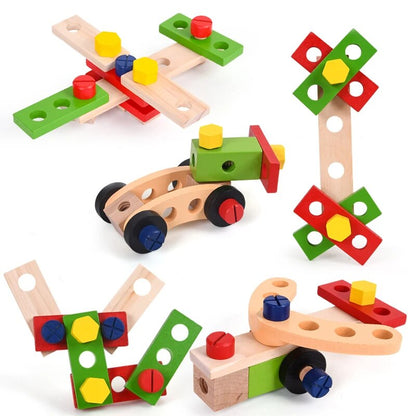 Houten Gereedschapskist – Educatief Bouwspeelgoed – Voor Kinderen