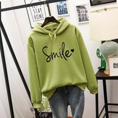 Hoodie Dames – "Smile" Print – Zachte stof – Voor dagelijks gebruik en comfort