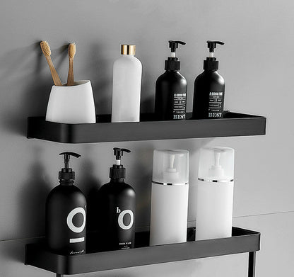 Wandplank – Zwart – Opbergruimte – Voor badkamer & keuken