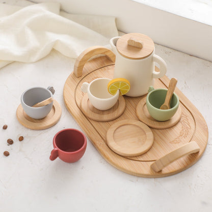 Houten Theeset – Voor Kinderen – Met Kopjes en Theepot
