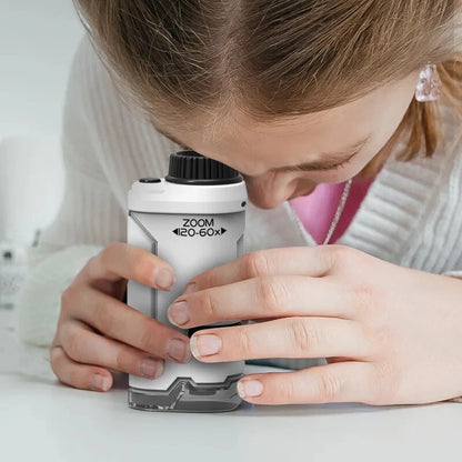 Handheld Microscoop – Zoomfunctie 120x-60x – Voor Educatief Gebruik
