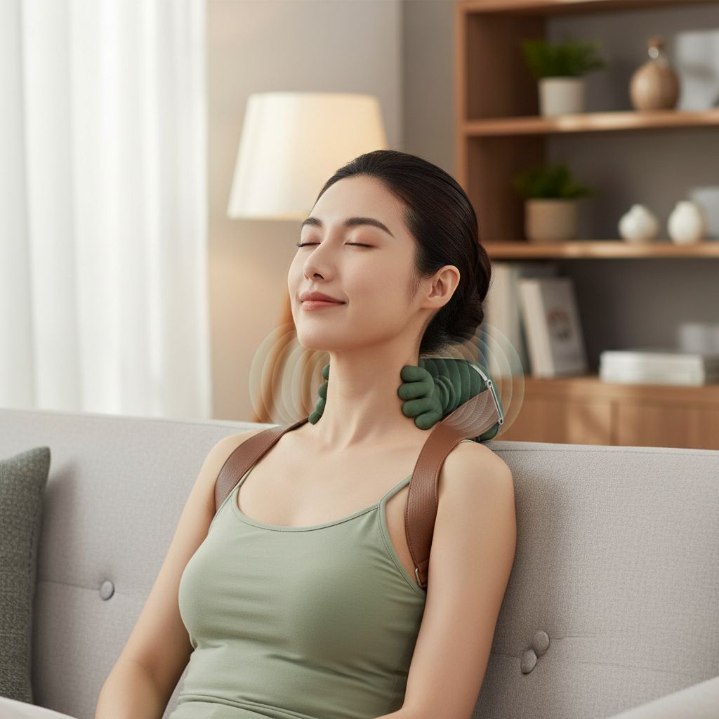 Massageapparaat – Verstelbare Band – Ergonomisch Ontwerp – Voor Nek en Schouders