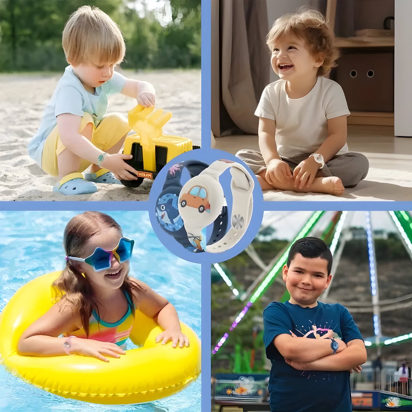GPS Armband voor Kinderen – Veiligheidsarmband – Met Leuke Dierenillustraties