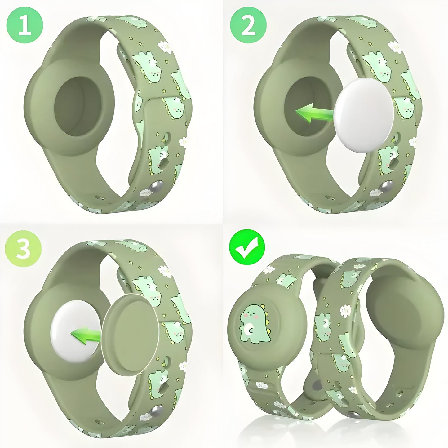 GPS Armband voor Kinderen – Veiligheidsarmband – Met Leuke Dierenillustraties