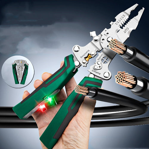 Krimp- en draadstriptang – elektrisch gereedschap – met LED-indicator – voor elektrische installaties
