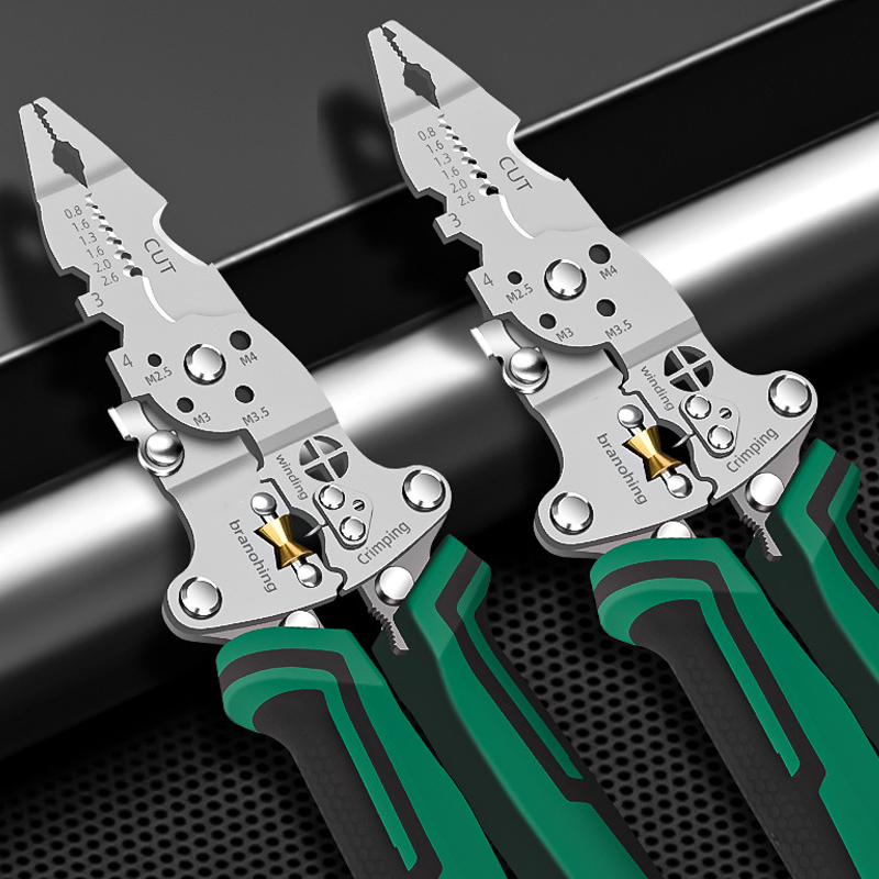 Krimp- en draadstriptang – elektrisch gereedschap – met LED-indicator – voor elektrische installaties