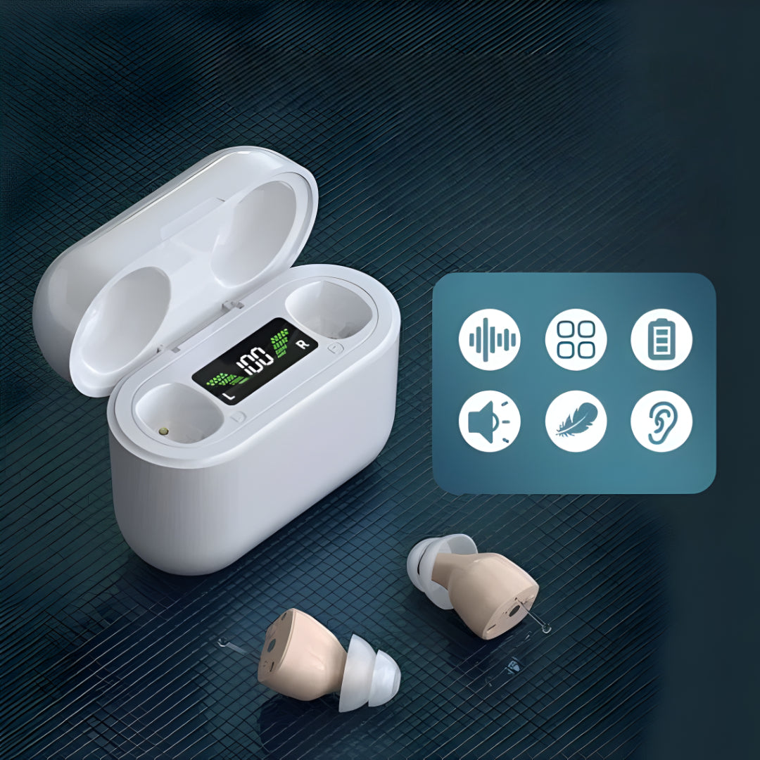 Draadloze Oordopjes – Digitale Display – Geluidsisolatie en Oplaadbaar