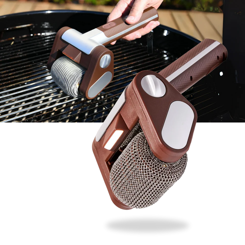 Elektrische Grillborstel – RVS – Snel en Efficiënt – Voor BBQ's en Grillroosters