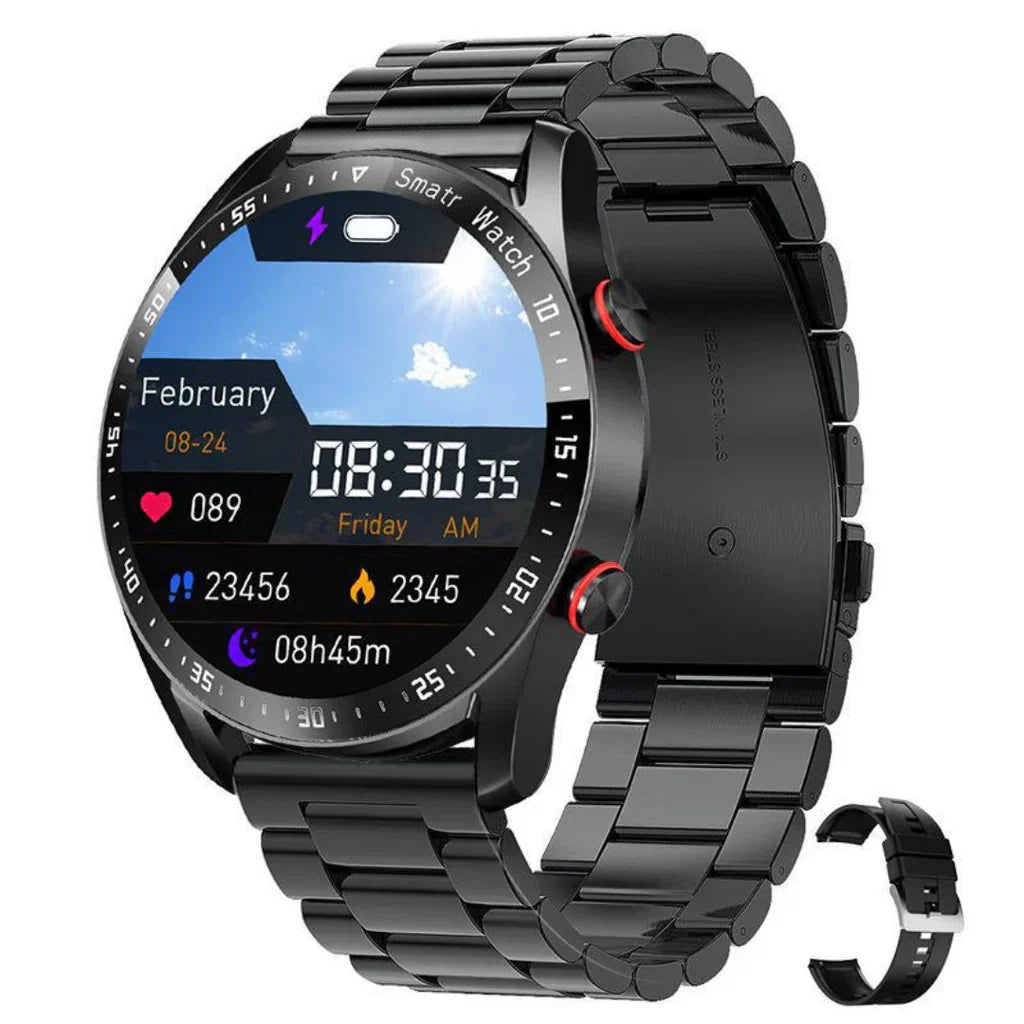 SwissMotion Smartwatch - Multifunctionele Horloge met Lange Batterijduur