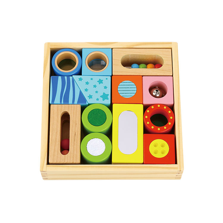 Houten Puzzel Spel – Voor Kinderen – Met Kleurrijke Vormen en Gevoelige Puzzels